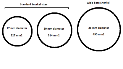 Wide bore snorkel